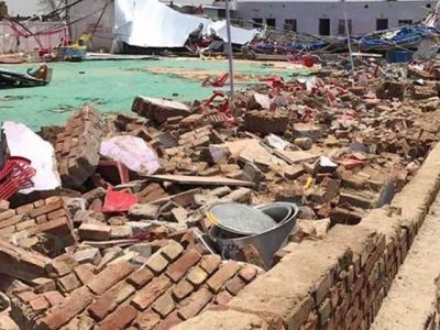Indian state of Rajasthan, killing 23 people in the wedding hall collapse