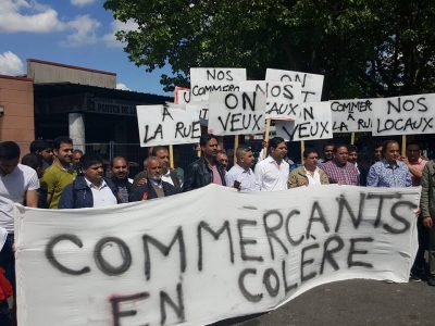 France: local and Pakistani community, raised, protest, after, fire, incident, in the commercial, center, burning, huge, business, area, local, council, did, not,take, any, notice, of, the, loss