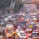 Citizens exit offices during the half hour before iftar in Ramadan, DIG Traffic