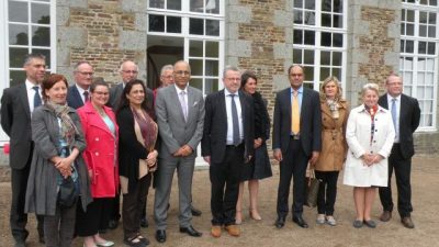 Ambassador of Pakistan and French Senator during a visit to Calvados region of France