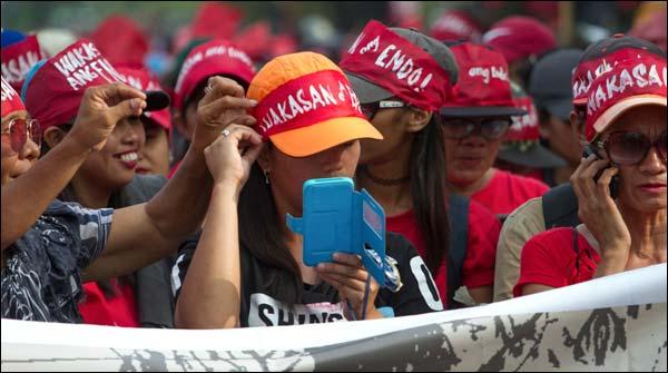Traditional demonstrations turned into violent protests on the labor day