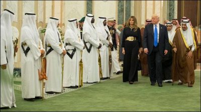 US president meets Saudi king at Royal Palace