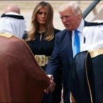Saudi Arabia, Melania Trump robe full black dress