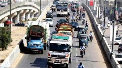 Karachi in order to determine the 3 routes for heavy traffic