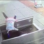 Woman, fall ,several, feet, down, while ,using, mobile ,phone