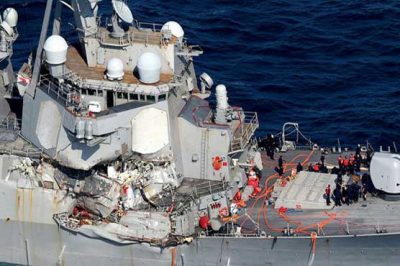 Warship's hiting, 7 missing US Navy personnel were killed