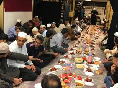 aftar, dinner, at, minah ul Quran, international, center, Allama Hassan Mir Qadri, addressed,the, participants