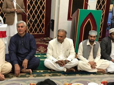 aftar, dinner, at, minah ul Quran, international, center, Allama Hassan Mir Qadri, addressed,the, participants