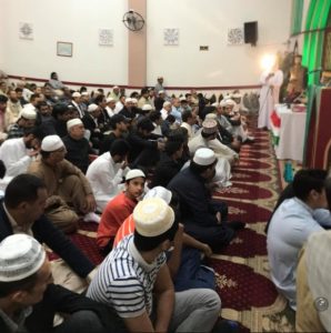 Namaz e Eid ul Fitar, at, Minhaj ul Quran, International , France, hundreds, of, Muslims, participated