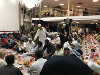 aftar, dinner, at, minah ul Quran, international, center, Allama Hassan Mir Qadri, addressed,the, participants