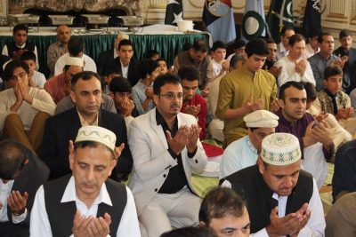 Namaz e Eid ul Fitar, at, Embassy, of, Islamic, Democratic, Pakistan, Paris, France, Ambassador, participated, with, Pakistani, Community