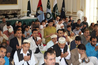 Namaz e Eid ul Fitar, at, Embassy, of, Islamic, Democratic, Pakistan, Paris, France, Ambassador, participated, with, Pakistani, Community