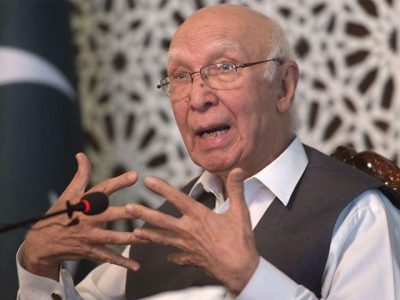 Indian and Afghan intelligence agency are involved in terrorism in Pakistan, Sartaj Aziz