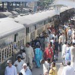 The first special train departed from Karachi to its destination