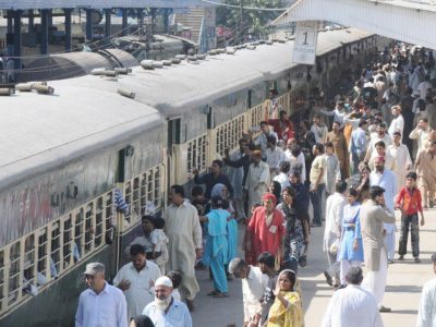 The first special train departed from Karachi to its destination