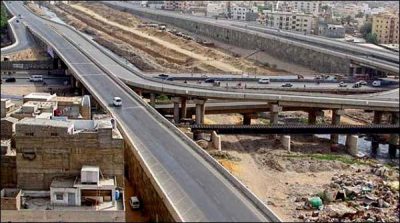 Governor Sindh inspection the work of Lyari Expressway on the North track