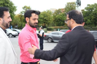 muhammad hafeez, at, the, visit, to, paris, with , friends, and others. 