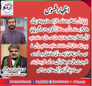 News, of , Death, of, Malik Mazhar, Senior, Leader, PPP, France, 