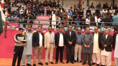 Group Photo of  Organizing Committee 6th, International, European, VollyBall, Tournament, started, in Paris