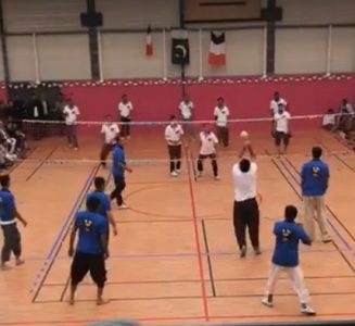 Inauguration, Match, between, Shani Gujjar Set, Vs, Raza Dharowal Set, in, 6th, International, European, VollyBall, Tournament, started, in Paris