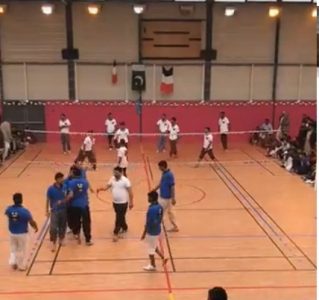 Inauguration, Match, between, Shani Gujjar Set, Vs, Raza Dharowal Set, in, 6th, International, European, VollyBall, Tournament, started, in Paris