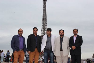 muhammad hafeez, at, the, visit, to, paris, with , friends, and others. 