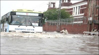 Lahore, heavy, rains, made, roads, a, water, tanks 