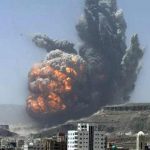 Coalition bombing in Yemen; 20 civilians, including children and women, were killed