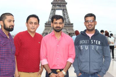muhammad hafeez, at, the, visit, to, paris, with , friends, and others. 