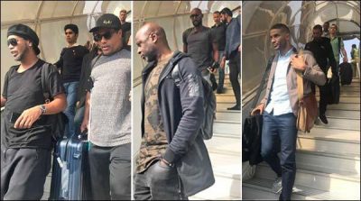 7 footballers including Ronaldinho arrived in Pakistan