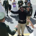 Wedding ceremony of Chinese military couples at Khunjerab border, Pakistani officials shouted colors