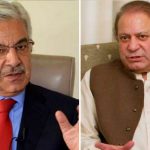 Former Prime Minister Nawaz Sharif meets Foreign Minister Khawaja Asif