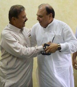 Ex-President, PMLN, France, Javed Butt, calls, on, Interim, President, PMLN, Sardar Yaqoob Khan, Nasir