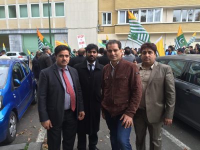 Paris, Zahid Hashmi, along, with, Kashmiri, and, Pakistani, Community, organized, Indian, Independence, Day, to, celebrate, as, Black, Day, ex-Prime Minister, Azad Kahsmir, Barister, Sultan, Mehmood, will, attend, the, protess