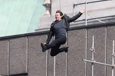 Hard stunt self try, Tom Cruz injured after collapse with the wall