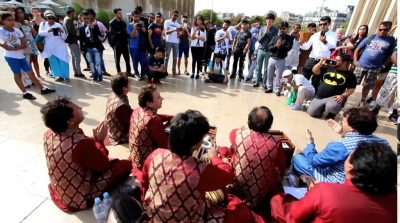 Ustad Asif Santoo, performed, at, Eiffel Tower, Paris, 