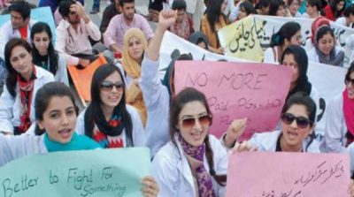 Young doctors strike in Peshawar, including other cities of Punjab including Lahore