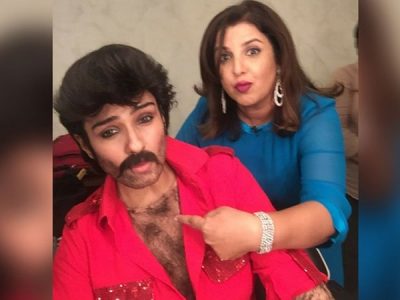 Raveena, Tandan, adopt, new, look, of, male, actor,anil , kappor,for, a, comedy, show, by Farah, Khan