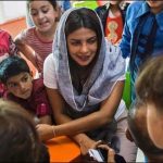 Priyanka meet with Syrian refugees children