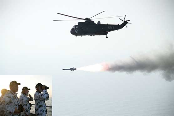 Pak Navy: Fabulous demonstration of anti Ship missile fire from sea king helicopter