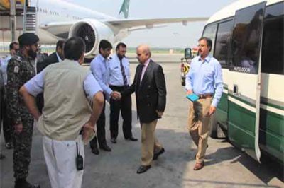 Shahbaz Sharif departed from Lahore to London for clerics of Begum Kalsoom Nawaz