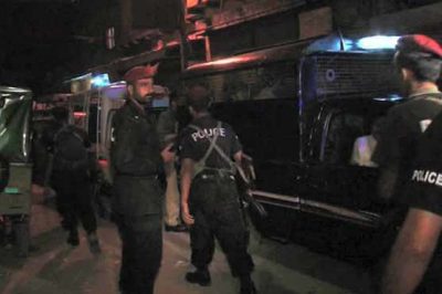 KARACHI: Two terrorists were killed in a tranfer of firing police operation in Steel Town