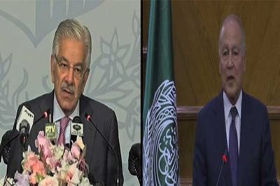Khawaja Asif meets Secretary General Arab League, discuss Kashmir issue
