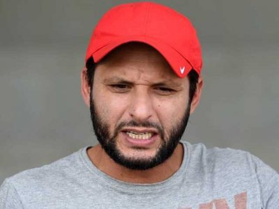 Shahid Afridi saw the match sitting in the stadium between the spectators