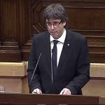 Catalonia leader Carles Puigdemont suspended the announcement of independence