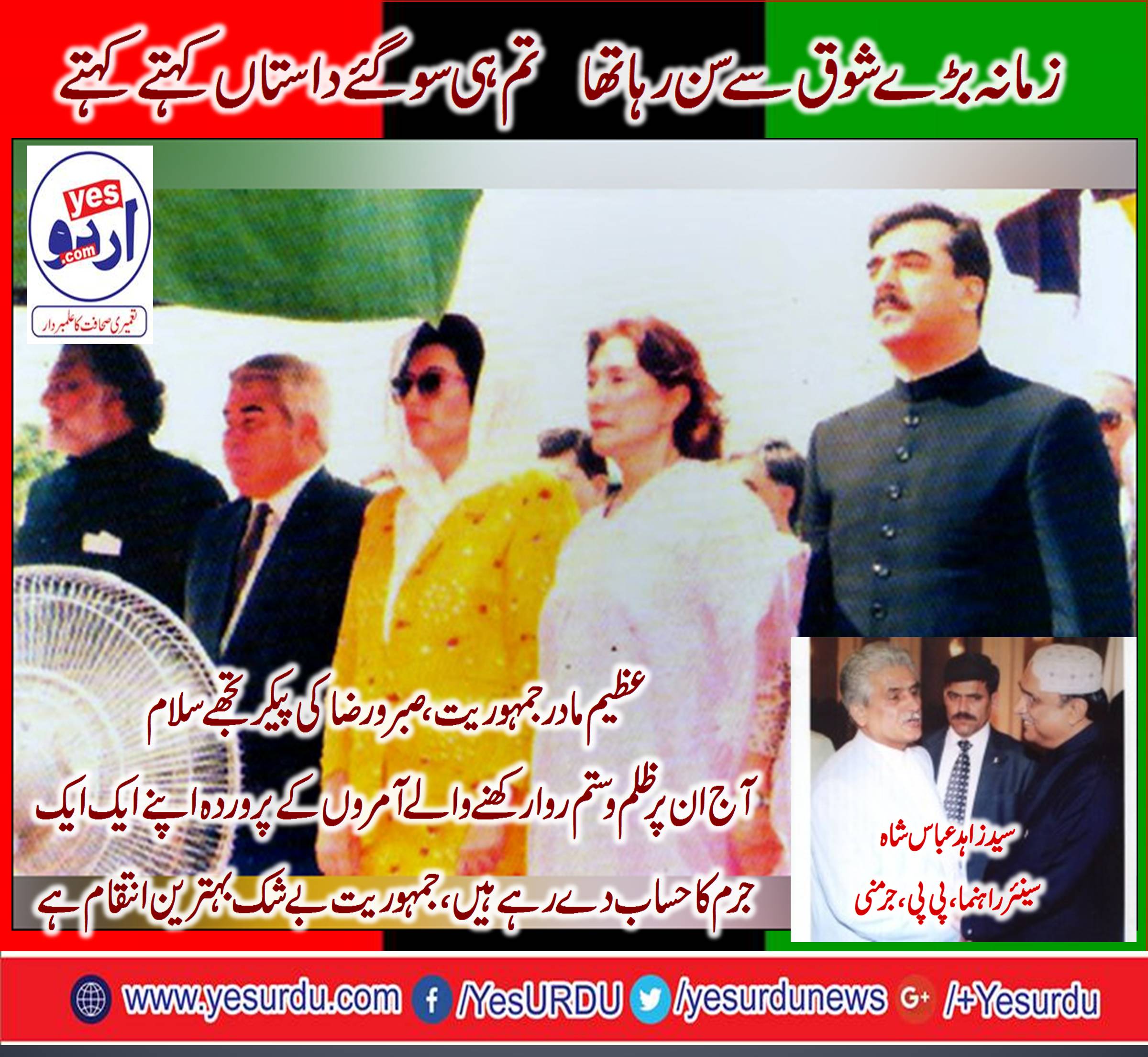 Syed Zahid Abbas Shah, Senior, Leader, PPP, Germany