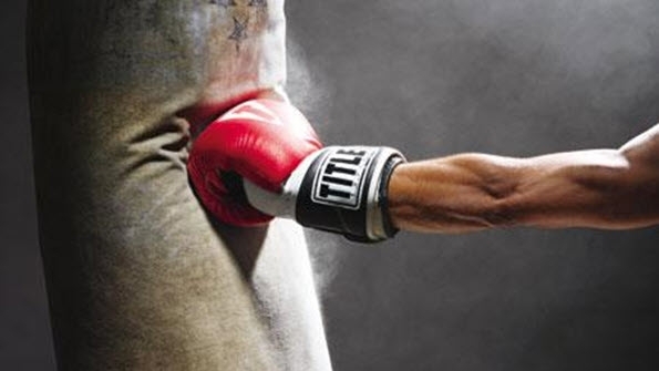 A universal punching bag travel