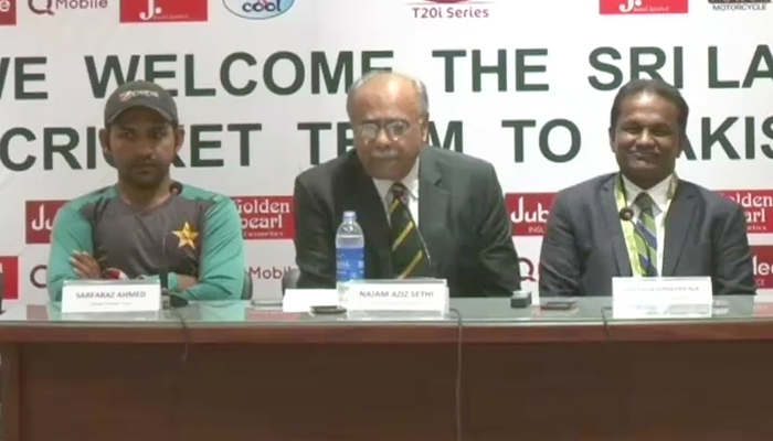 Chairman, Sri Lankan, Cricket, Board, talking, to, the, media