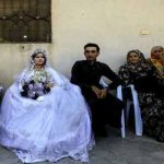 The first ceremony of the wedding after ISIS control over in Syria city Raqqa