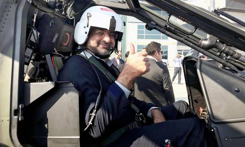 Prime Minister, Shahid, Khaqan Abbasi, take, flight, on, 129, helicopter 